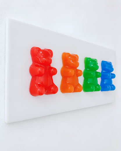 Glow-In-The-Dark Jumbo Gummy Bear Wall Artwork Sculpture Statement Piece