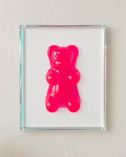 1 Glow-In-The-Dark Jumbo Gummy Bear Iridescent Wall Artwork Sculpture Statement Piece