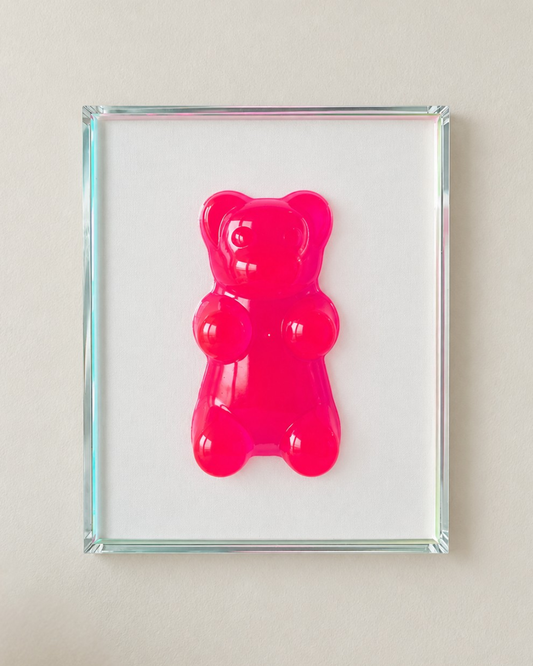 1 Glow-In-The-Dark Jumbo Gummy Bear Iridescent Wall Artwork Sculpture Statement Piece