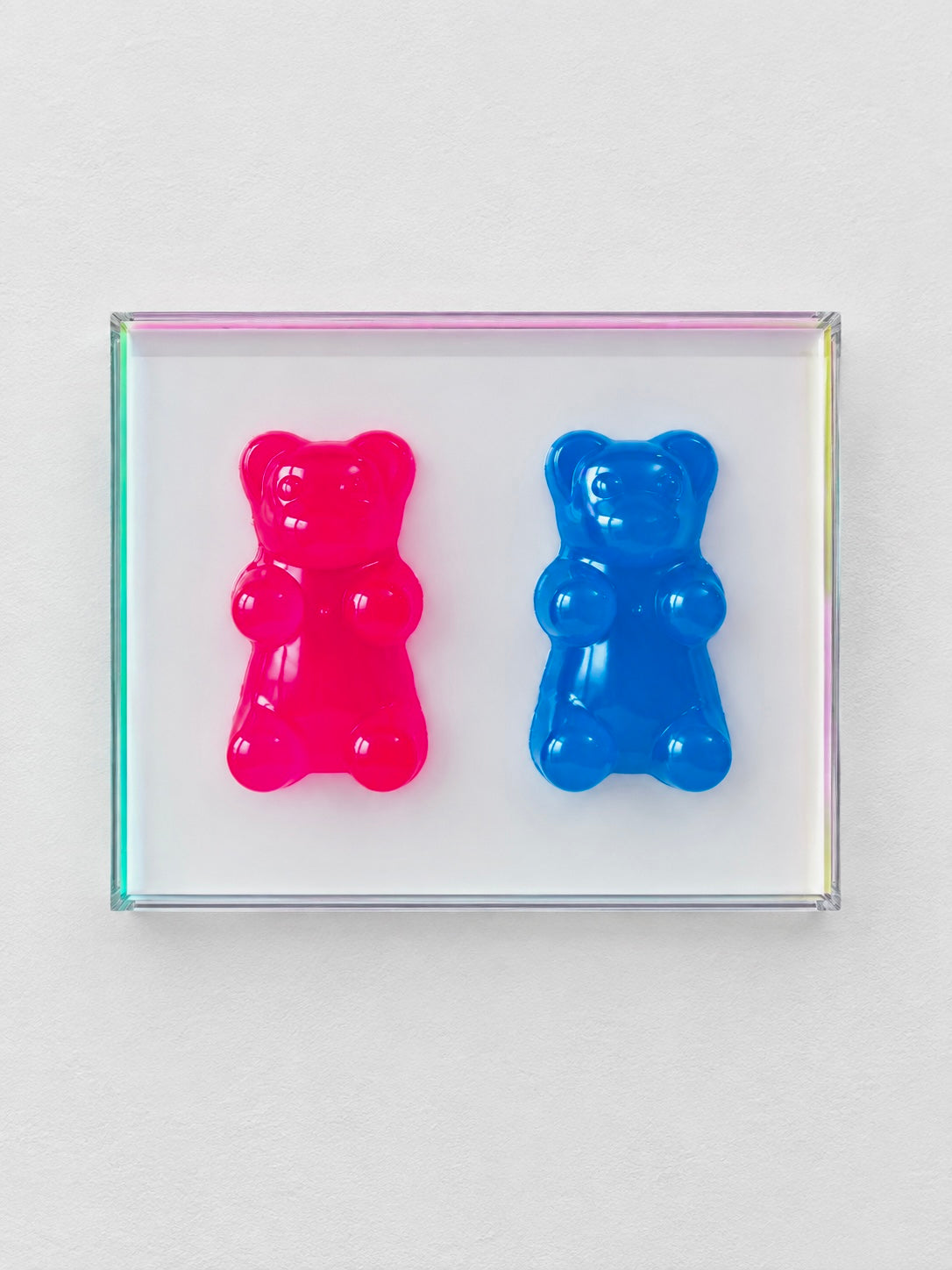 2 Glow-In-The-Dark Jumbo Gummy Bear Iridescent Wall Artwork Sculpture Statement Piece