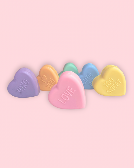Conversation Hearts Soap Bars - 6 Pack