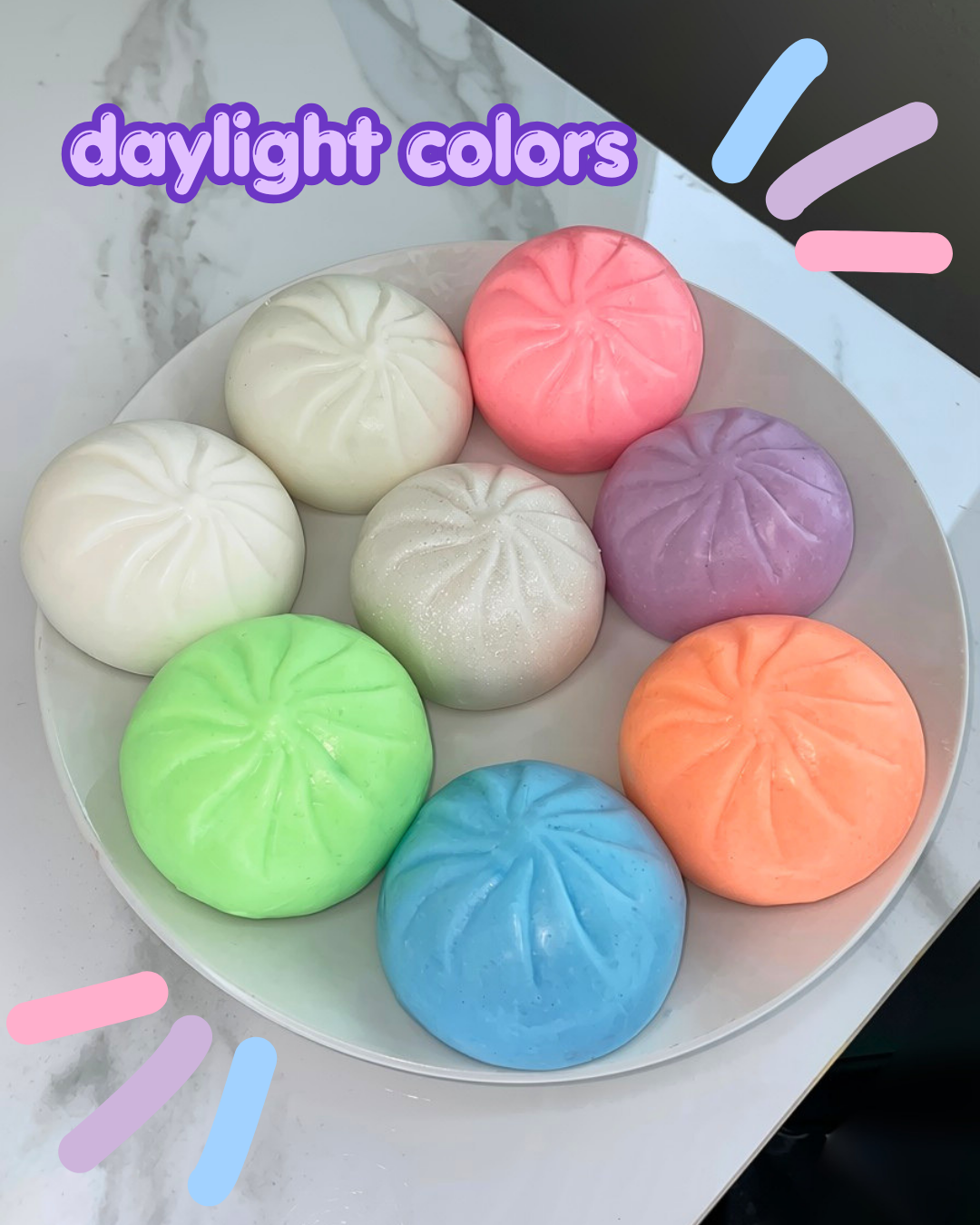 Mystery Glow-In-The-Dark Squishy Dumpling Soap & Soap Dish