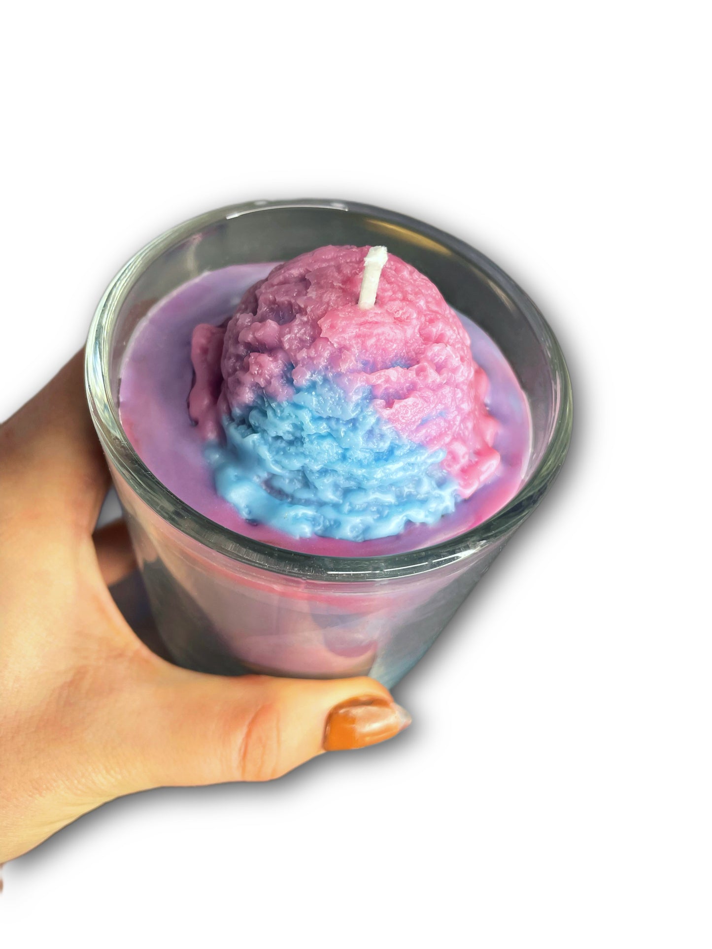 Cotton Candy Ice Cream Candle - 10 oz Jar with Lid