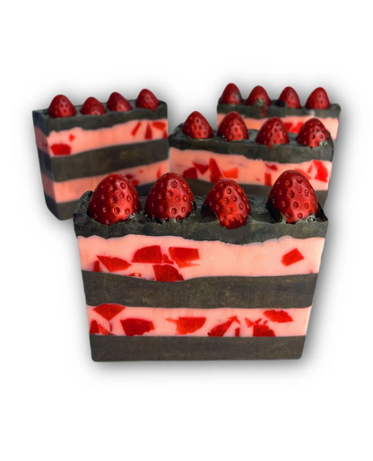 Chocolate Strawberry Layered Soap Cake