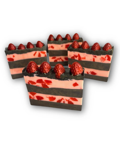 Chocolate Strawberry Layered Soap Cake