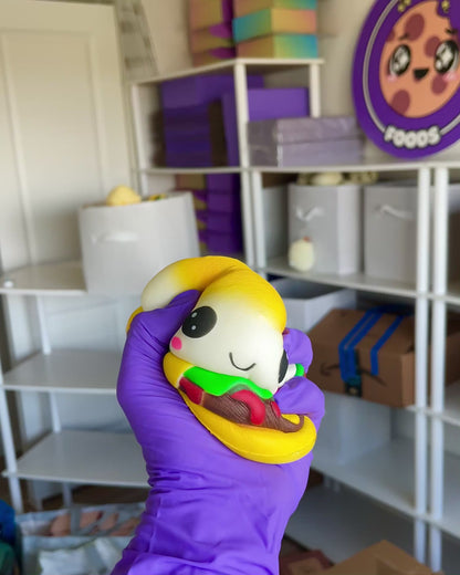 Hamburger Slow Rising Foam Squeeze Toy